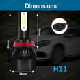thumbnail image 2 of BMZONCC FOR Trax 2013-2017 LED Headlight Bulb,9005 High Beam + H11 Low Beam Kit,4pcs, 2 of 12
