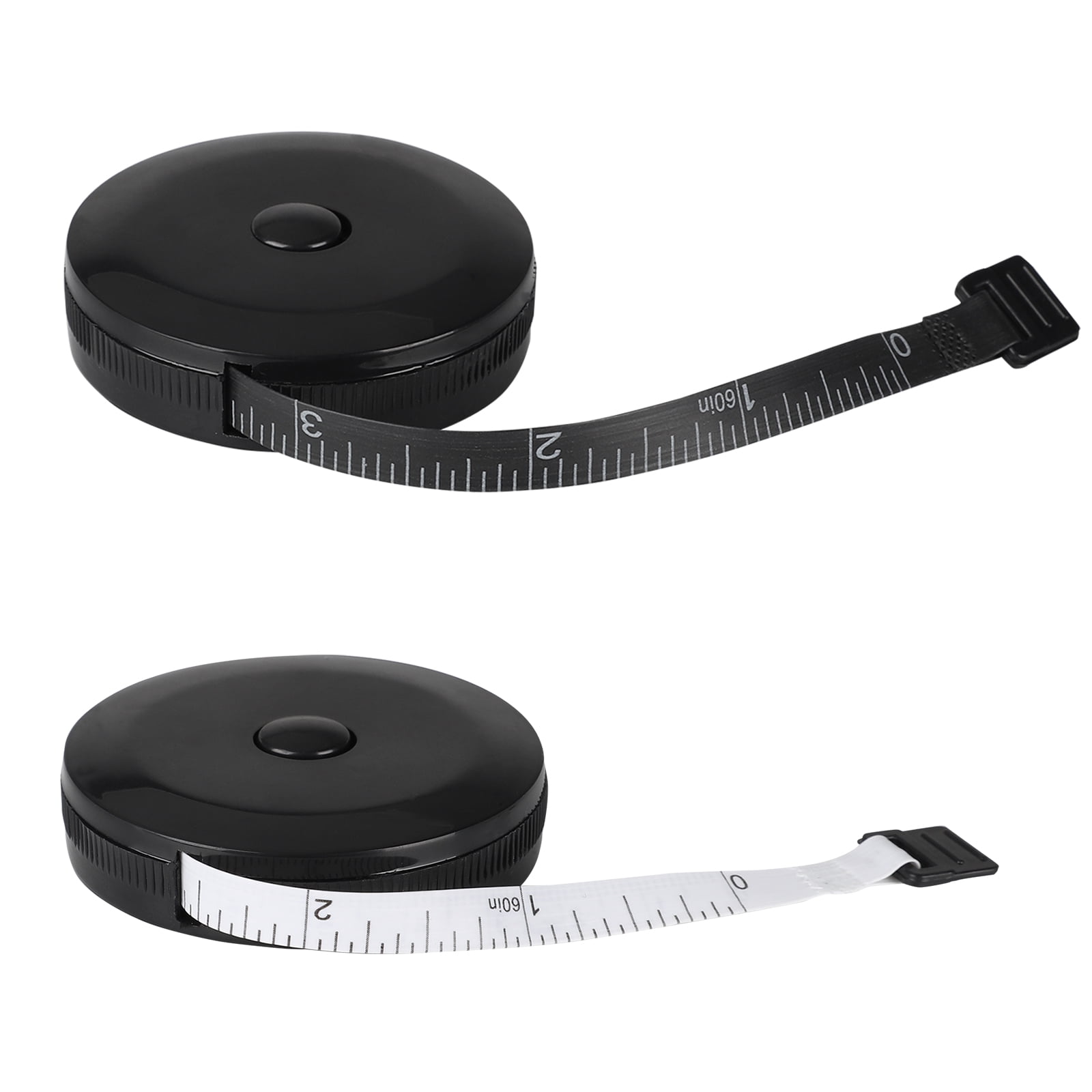 Jean Products Tailors Measuring Tape Glass Fibre Plastic 1.5 m Black/White Comes With Small Transparent Storage Box 