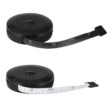 EEEkit 2pcs 60" Soft Tape Measure, Retractable Double Scale Body Sewing Tailor Ruler, Mini Knitting Craft Weight Loss Measurement Tape