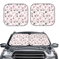 thumbnail image 2 of Xecao Rabbit And Carrot for Foldable Car Sun Shades (2-Pack) offer sun protection with an easy-fold design for convenient windshield shading., 2 of 7