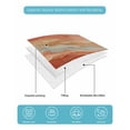 thumbnail image 5 of Quilts Twin Size Bedding Set, Burnt Orange Coastal Lightweight Quilted Comforter, Summer Beach Nautical Abstract Art Soft Reversible Bedspread Coverlet with Pillow Covers for All Season, 68" x 86", 5 of 7