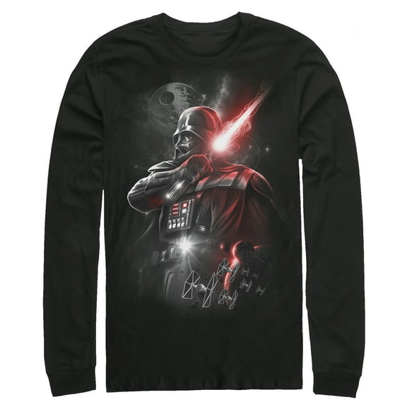 Men's Star Wars Epic Darth Vader Long Sleeve Shirt Black Large