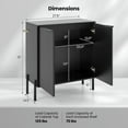 thumbnail image 4 of Demi Bonn Kitchen Storage Cabinet, Buffet Sideboard, 2-Door Buffet Cabinet Sideboard with Shelf and Metal Legs, for Dining Room, Kitchen, Living Room, Black, 4 of 7