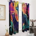 thumbnail image 2 of Colorful Wolf Blackout Curtains for Bedroom Curtains Insulated Room Darkening Window Drapes for Living Room, 2 of 7