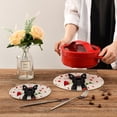 thumbnail image 7 of GZHJMY Cute Puppy Giving Roses Trivet Pot Holder, Round Woven Potholders Set 2PCS-Braided - Coasters - Table Mats 32 for Kitchen Pans Bowl Teapot, 7 of 7