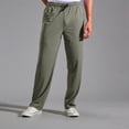thumbnail image 4 of SHTXOZHI Men's Elastic Waist Sweatpant Pants with Pockets Drawstring Solid Color Lounge Pants, 4 of 5