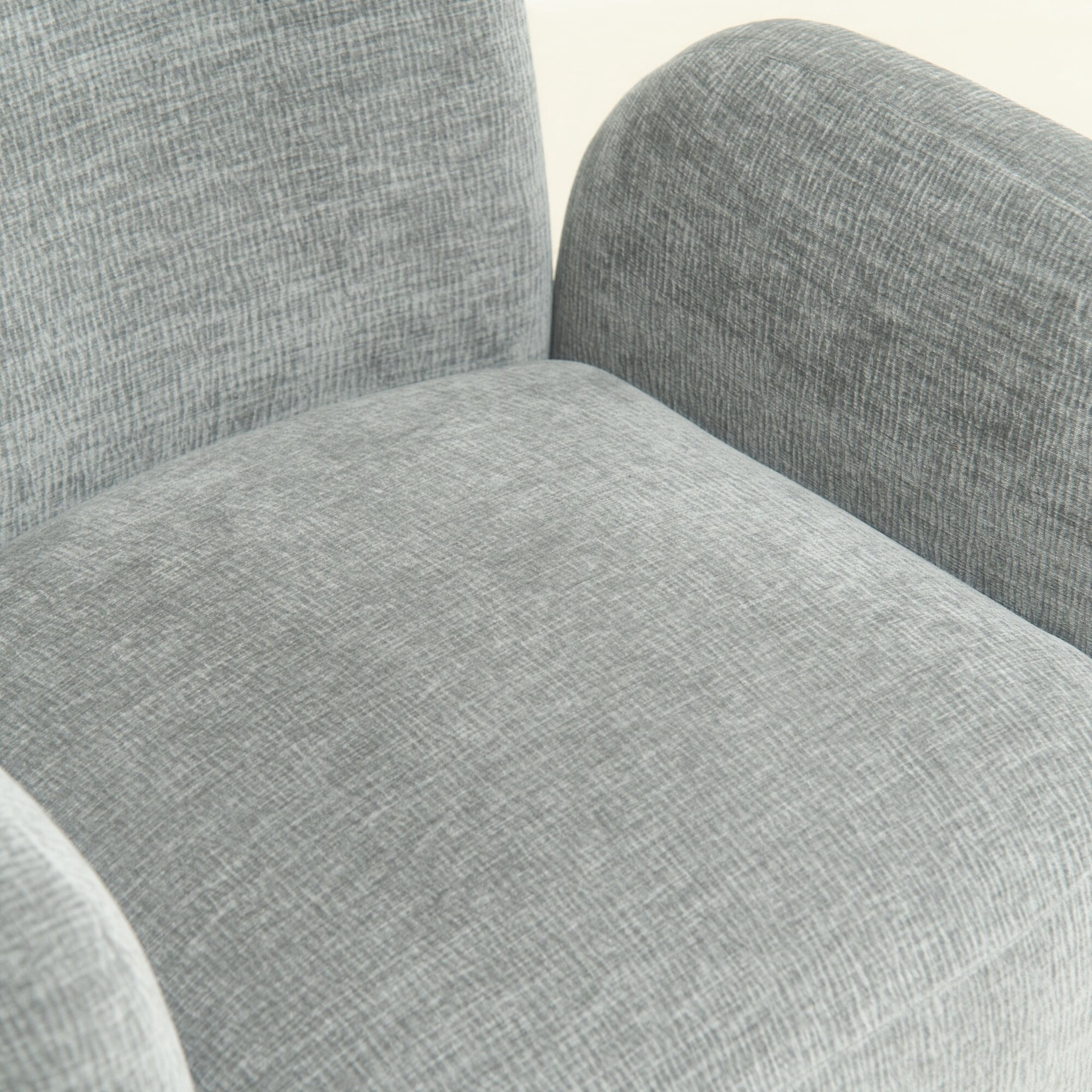 Noble House Gabryle 360° Swivel Accent Chair, Luxurious Chenille Upholstered Barrel Chair, Living Room, Dark Gray