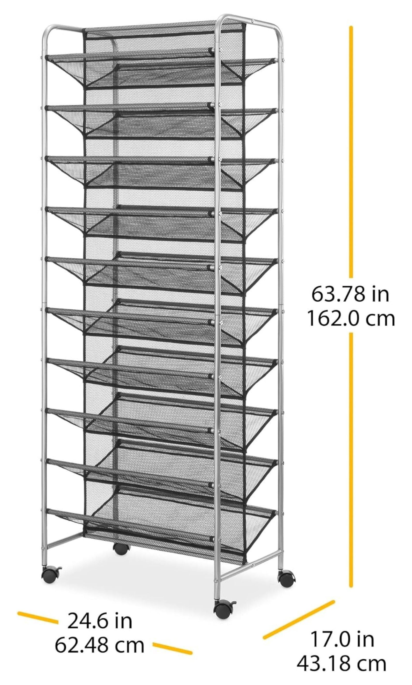 Rolling shoe rack walmart deals