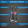 thumbnail image 6 of Magnetic Nut Driver Set Metric and SAE Length 65 mm, 23 PCS Impact Drill Driver Bit Set With Socket And Wrenche Adapters, Quick Release Extention, 6 mm to 14 mm And 1/4" to 9/16 ", 6 of 9