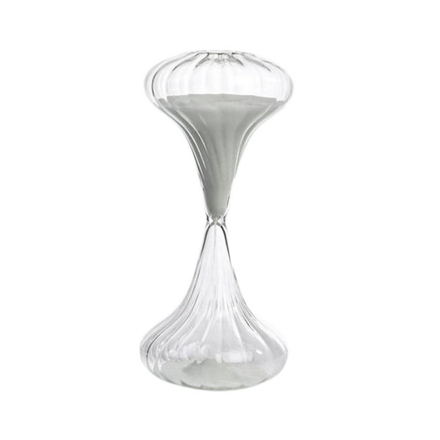 Reloj de arena de cristal para decoración del hogar, reloj de arena para mesa, sala de estar, festival. Blanco