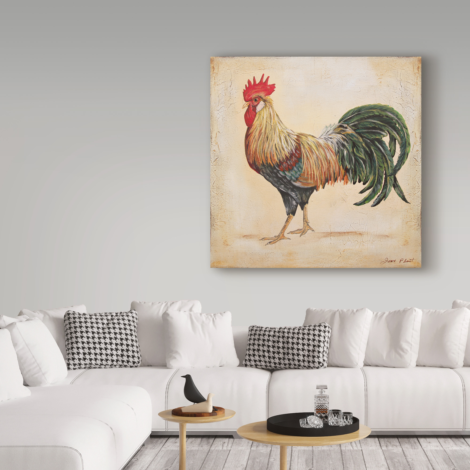 Trademark Fine Art 'Rooster 3' Canvas Art by Jean Plout