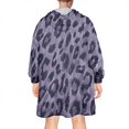 thumbnail image 2 of Leopard Pattern Purple Wearable Oversized Blanket,Wearable Blanket Hoodie for Adults,Cozy Hooded Blankets with Super Pockets,Super Warm Fuzzy Pullover for Women & Men, 2 of 6