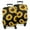 Black Yellow Sunflower, variant on Black Green Stem Sunflower Pattern Luggage Cover Fashion Suitcase Cover Baggage Covers Fit 25-28 Inch Luggage (Go Travel)