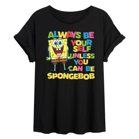 SpongeBob SquarePants - Always Be Yourself Spongebob - Juniors Ideal Flowy Muscle T-Shirt