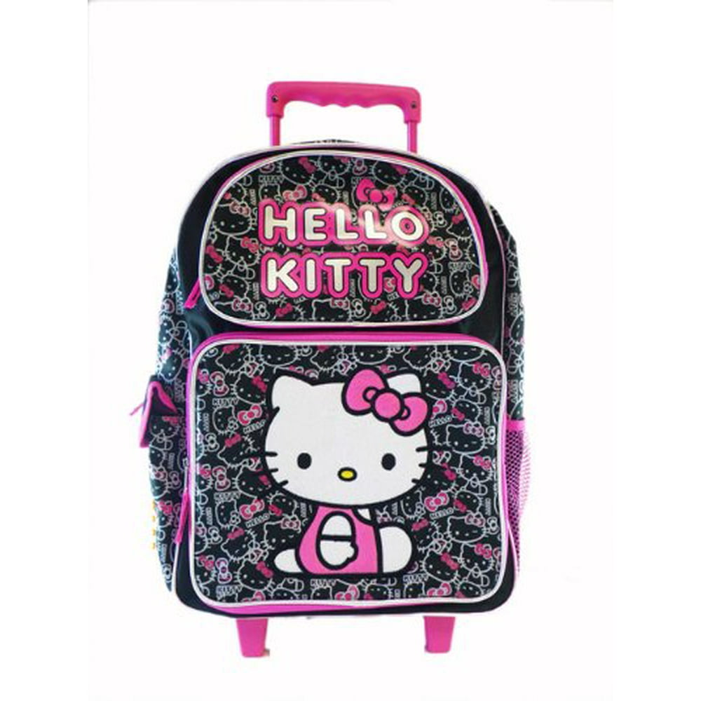 Hello Kitty Small Rolling Backpack Hello Kitty Face Head New