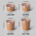 thumbnail image 5 of Vaso de papel desechable para salsa, vaso pequeño para ingredientes, vaso de papel kraft con doble revestimiento, caja para frutos secos, envase para pudín, helado, vaso para fiesta, pastel, 5 of 5