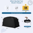 thumbnail image 4 of Carpa para Cama Porayhut Portátil con Privacidad, Oscurecimiento y Talla Queen, 4 of 9