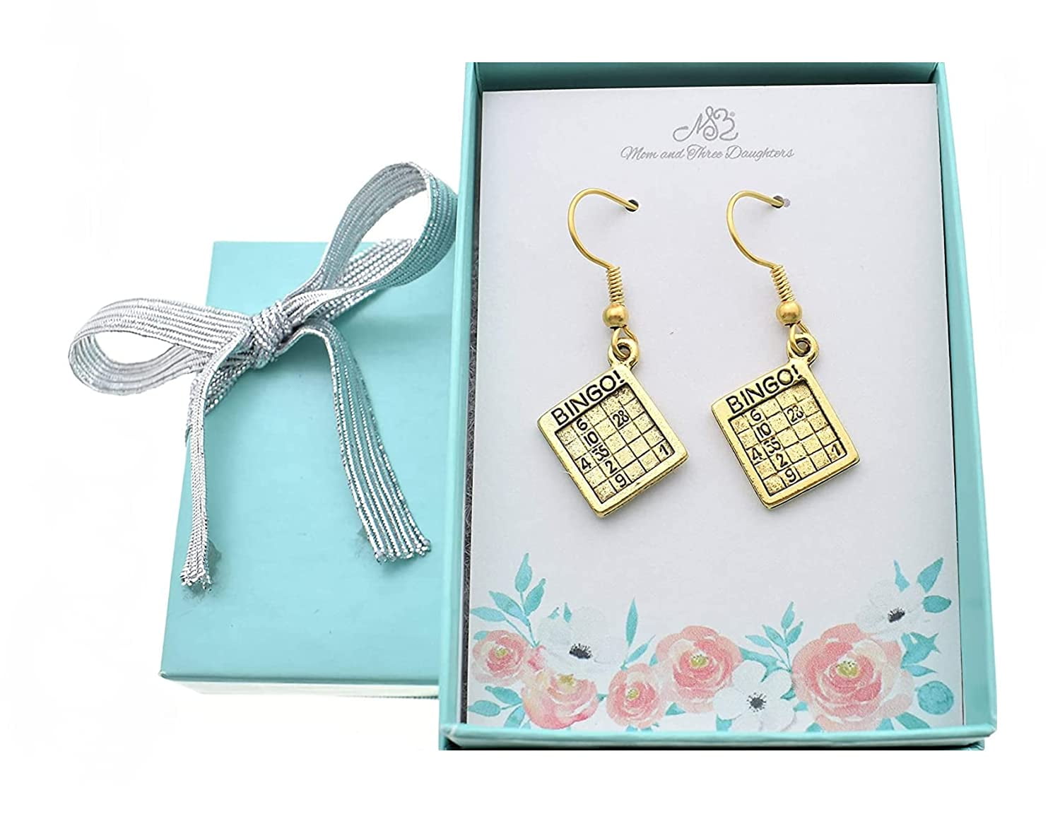 Bingo Earrings in 24K Gold Plated Pewter. Bingo Earrings. Bingo Gifts. Bingo Player. Bingo