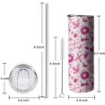 thumbnail image 5 of 20oz Pink Breast Cancer and Love Skinny Tumblers Stainless Steel Tumbler with Lid and Straw,Vacuum Insulated Double Wall Travel Tumbler Cups with Cleaning Brush for Coffee,Tea, 5 of 6