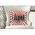 thumbnail image 4 of Ambesonne Japanese Throw Pillow Cover 2 Pack, Samurai Ninja Retro, 20", Red Black, 4 of 6