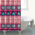 thumbnail image 5 of Extra Long Boho Shower Curtain 72x84 Inches - Vintage Floral & Tropical Leaves Pattern, Waterproof Bohemian Bathroom Decor with 12 Hooks, Tribal Rustic Style, 5 of 5
