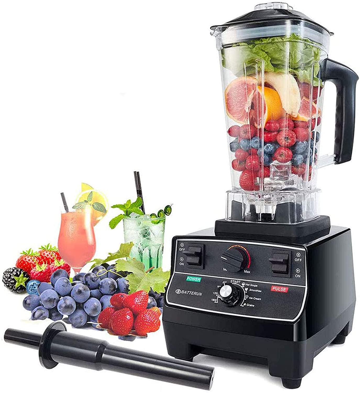 VITASUNHOW Professional Blenders with 1300-Watt Motor ＆ 11 Speeds Control,  High Speed Blender for Puree, Ice Crush, Shakes and Smoothies,Black 