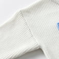 thumbnail image 6 of NAISIBABY Boys Girls Sweater, Classic Long Sleeve Crewneck Letter Embroidery Fall Knit Pullover Tops White 9Months, 6 of 7