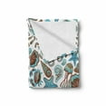 thumbnail image 2 of Crabs Soft Flannel Fleece Blanket, Illustration of Sea Life Crabs Octopus Shells Starfish and Medusa Marine Print, Cozy Plush for Indoor and Outdoor Use, 50" x 70", Turquoise Brown, by Ambesonne, 2 of 6