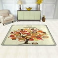 thumbnail image 2 of Dreamtimes Thanksgiving Day Area Rug, 36"x24" Tree Owls Pumpkins Non-Slip Washable Indoor Door Mat, Absorbent Floor Mat for Bedroom Kitchen Entryway Bathroom, 2 of 7