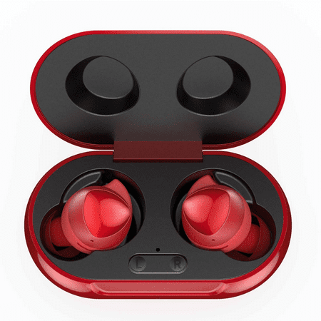 UrbanX Street Buds Plus True Bluetooth Wireless Earbuds For MediaPad M2 10.0 With Active Noise Cancelling (Charging Case Included) Red