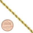 thumbnail image 3 of 4mm 14k Yellow Gold Plated Twisted Rope Chain Necklace, 22 inches, 3 of 7