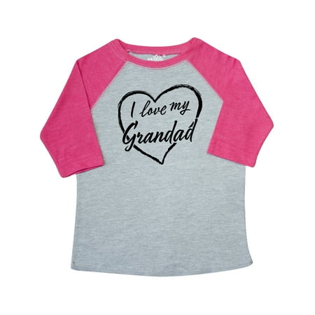 

Inktastic I Love My Grandad in Black Chalk Heart Gift Toddler Boy or Toddler Girl T-Shirt