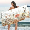 thumbnail image 6 of Dreamtimes Autumn Mushrooms Pattern Beach Towel Super Soft Microfiber Sand Free Beach Towels, Oversized Camping Pool Towel, Lightweight, Breathable & Quick Dry Towels, 31x71in, 6 of 7