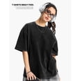 thumbnail image 4 of 4 Pack Women's Oversized T-Shirts Acid Wash Boyfriend Cotton Tee Shirt Loose Fit Vintage Unisex Streetwear Tops, 4 of 8
