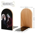thumbnail image 2 of Joker Folie A Deux Harley Quinn Bookends Wood Book Divider Decor Shelves Non-Skid Book Stand 2 Pieces For Classroom Dormitory Bookshelf Office Home, 2 of 7