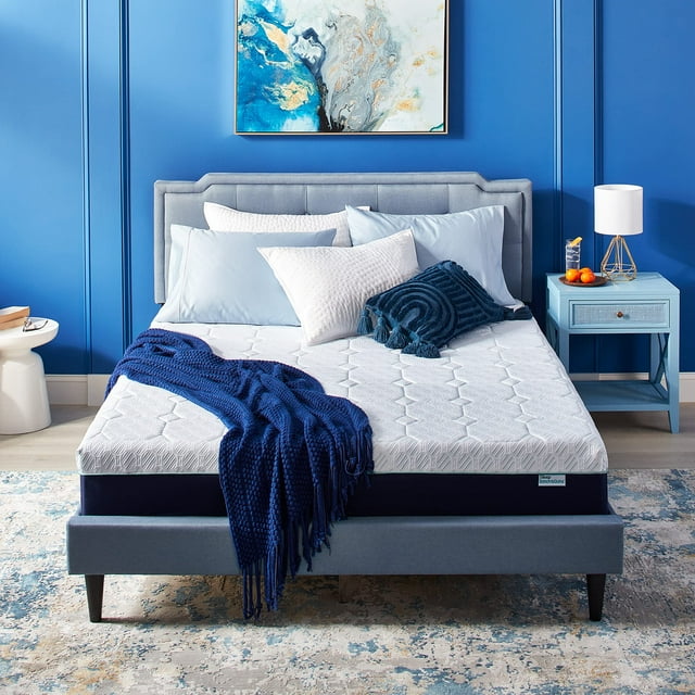 Sleep Innovations Ellis 12 Inch Advanced Cooling Gel Plus Memory Foam Mattress with Dual Cool Cover, Full Size, Bed in a Box, Medium Support