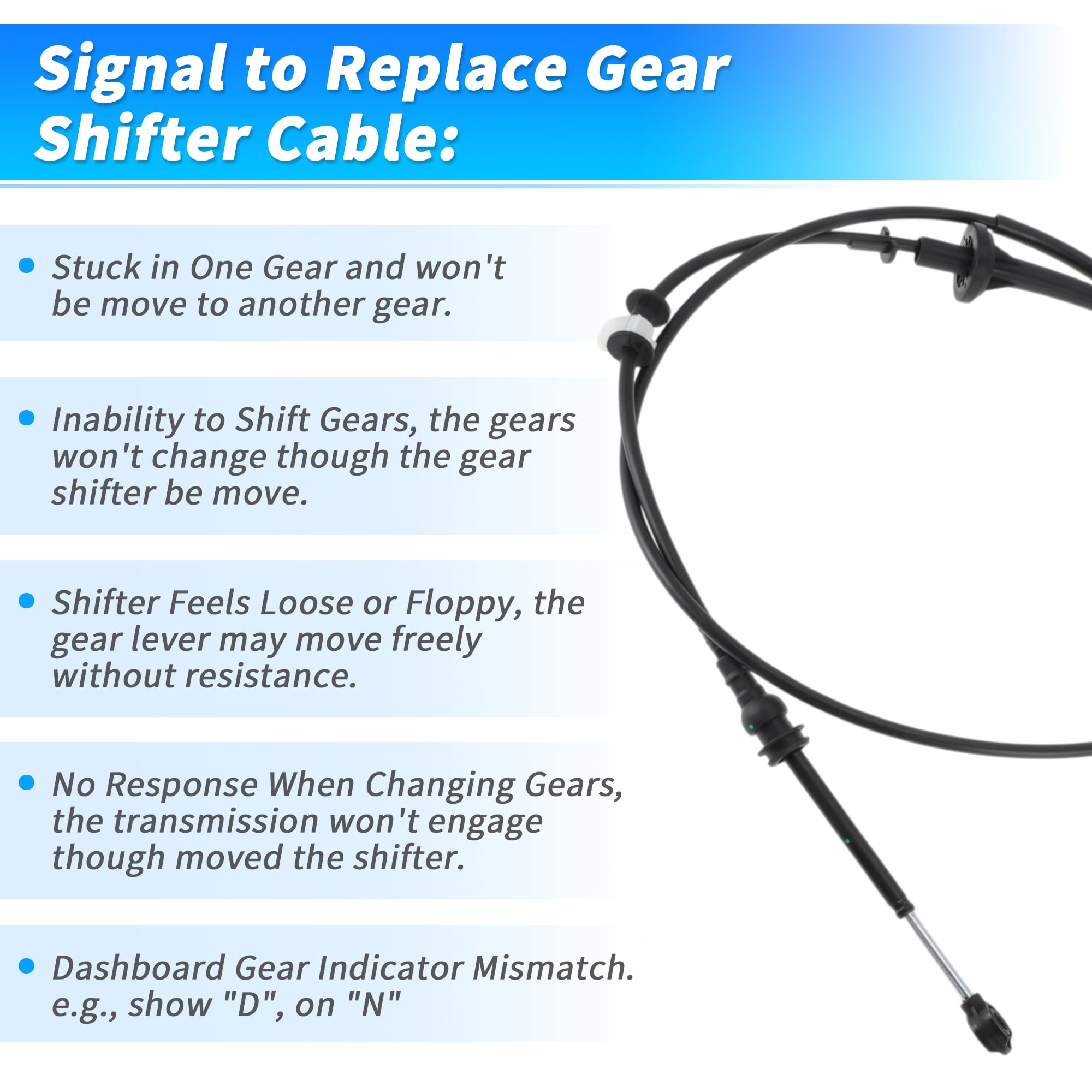 Unique Bargains Automatic Transmission Gear Shifter Cable for Ford