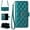 Green, variant on Phone Case Wallet - Multi-Function PU Leather Flip Magnetic Snap Folio Case with Card Holder Kickstand Wrist Strap and Adjustable Crossbody Strap, Compatible with Google Pixel 7, Red