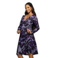 thumbnail image 4 of Maternity Animal V Neck Belted Faux Wrap Dress, 4 of 5