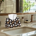 thumbnail image 5 of COEQINE Facial Tissue Holder Cover PU Leather Rectangle Napkin Facial Tissue Dispenser Organizer for Living Room, Kitchen, Bathroom, Car, Halloween Home Decor, Ghost Pumpkin Star, 2 PCS, 5 of 7