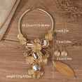 thumbnail image 2 of Wedding Bride Statement Aluminum Wire Necklace Earring Set For Women Tribal Fashion Costume Jewelry Earring Sets Unique Colorful Big Rhinestone Crystal Pendent Collar Choker Bib Handmad, 2 of 3