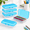 Blue-6, variant on 6 Pack Plastic Pencil Boxes Bulk Large Case Multicolor