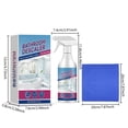 thumbnail image 3 of Plastic 120Ml Bathroom Descaling Agent Cleaner For Glass Faucet Bathtub Ceramic Tile Soap Scum Stain Remover With Towel, 3 of 9