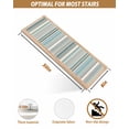 thumbnail image 6 of Abstract Pattern Stair Treads Non Slip for Steps Colorful Stripes Modern Style Retro 10 Pcs Reusable Adhesive Stair Runner Mats for Dogs Elders Carpet Treads Rugs for Staircase 8x30 In, 6 of 7
