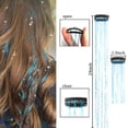 thumbnail image 4 of Silver Clip in Hair Tinsel Extensions Pack of 12 Pcs 24 Inch Glitter Heat Resistant Party Dazzle Fairy Hair Accessories Strands Kit(Silver, 24Inch 12Pcs), 4 of 7