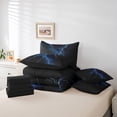 thumbnail image 4 of 7 Pcs Lightning Comforter Set,Mysterious Sky Natural Disaster Trippy Bedding Set,Modern Blue Lightning 3D Print Bed Set(Comforter+Fitted+Flat Sheet+Pillowcases+Pillow Covers),Twin, 4 of 5