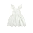 thumbnail image 2 of xiaxaixu Robe d'Été pour Filles Tout-Petits, Dentelle Col Carré Manches Volantes une-Pièce, 2 of 10