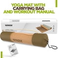 thumbnail image 4 of RDX Yoga Mat Cork with Carry Bag Straps, 6mm Thick Anti-Skid Eco-Friendly Fitness Mats, SGS REACH Certified Flexibility Stretching Pilates Training Workout Home Gym Workout Aerobic Planks 183x61x0.6CM, 4 of 11