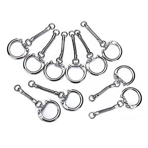 FENGGUIQU 30Pcs Portable Hanging Snake Chain Key Iron Key Charms Keychain Accessories
