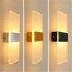 thumbnail image 3 of Aplique LED de pared interior regulable de 2 piezas, 290 mm, color plata cepillada, blanco cálido de 3000 K a 6000 K, 220 V, 3 of 5